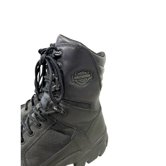Mens Size 9.5M Harley Davidson Boots D95149 Black Lynx WaterProof Leather - Picture 3 of 8